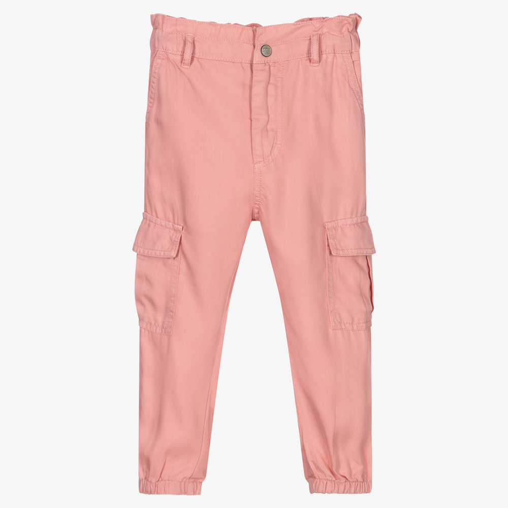 Mayoral-Розовые брюки карго для девочек | Childrensalon Outlet