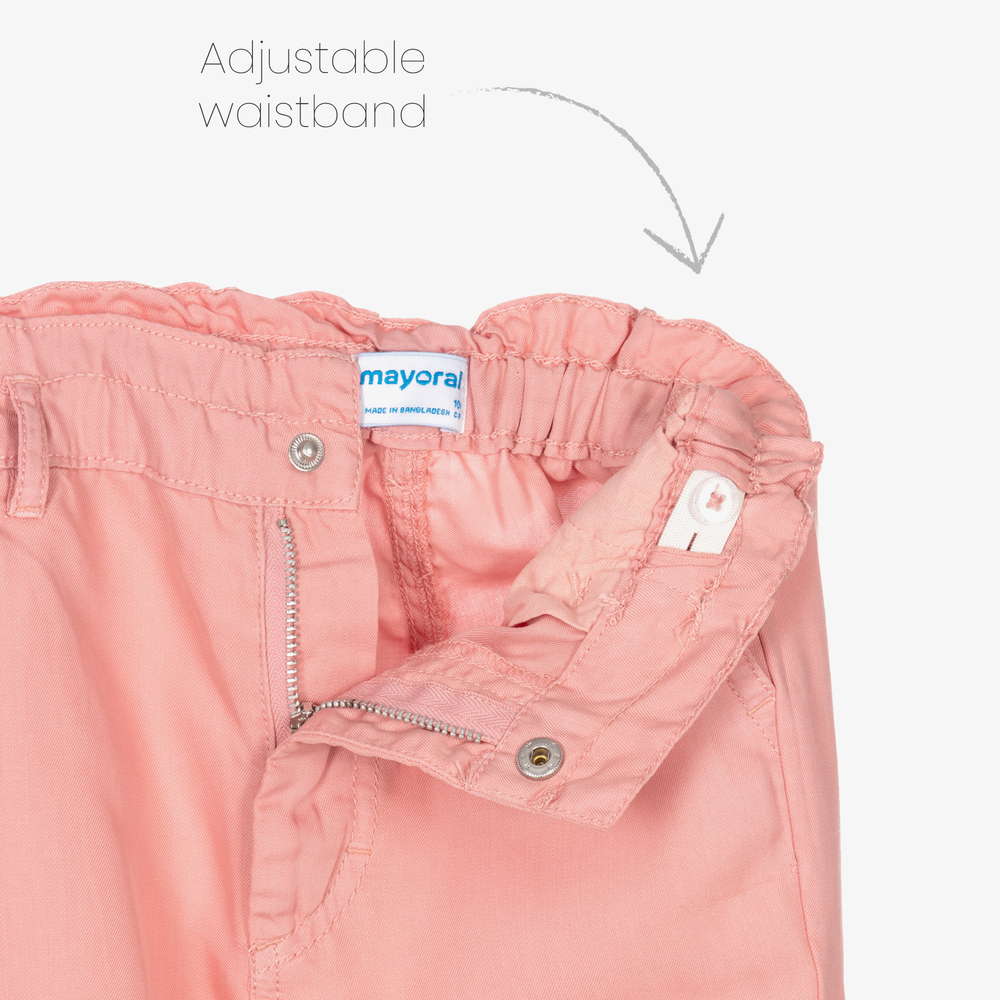 Mayoral - Girls Pink Cargo Trousers | Childrensalon Outlet