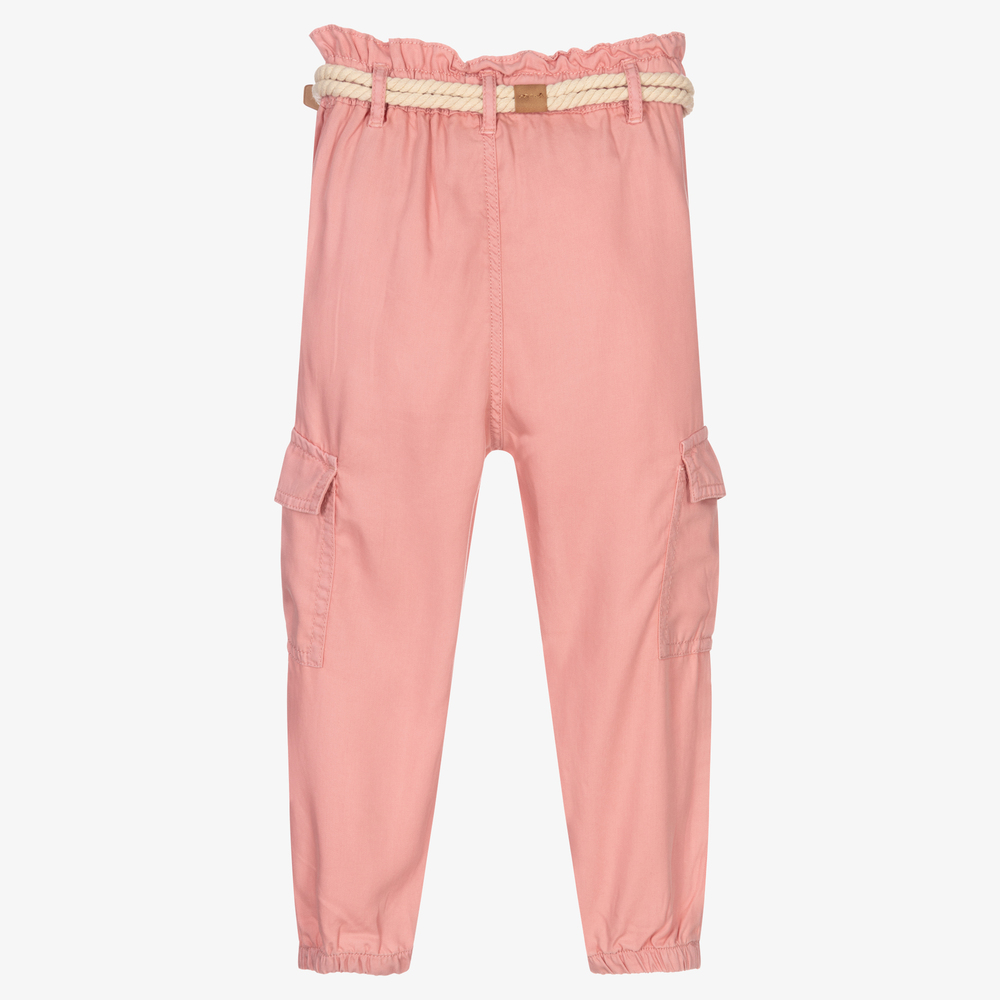 Mayoral-Розовые брюки карго для девочек | Childrensalon Outlet