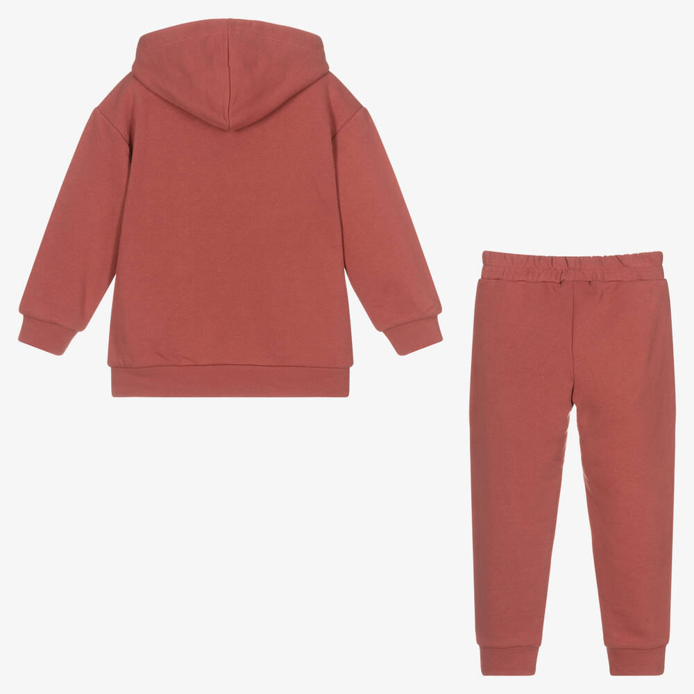 Mayoral-Розовый спортивный костюм из хлопка с котом для девочек | Childrensalon Outlet