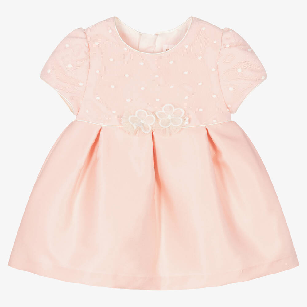 Mayoral Newborn - Rosa Taufkleid für Mädchen  | Childrensalon