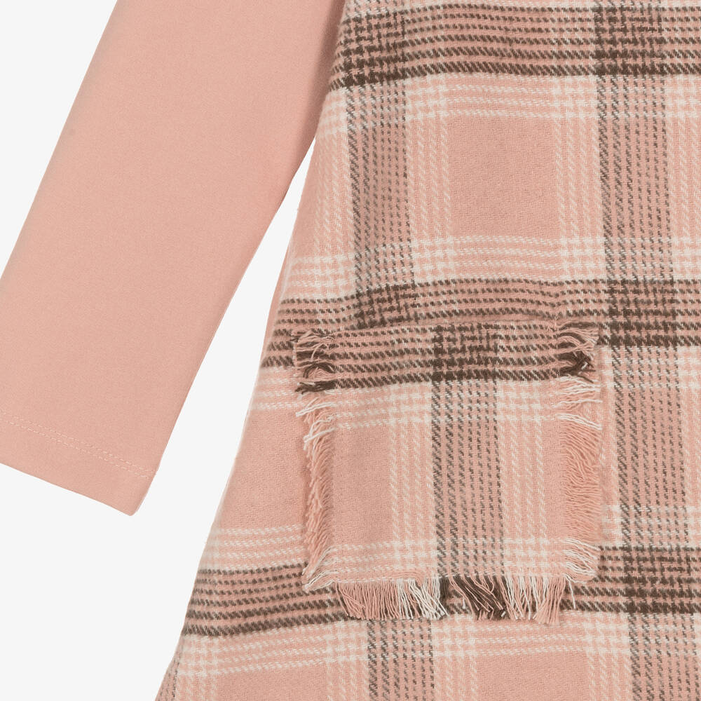 Mayoral-Girls Pink Checked Dress | Childrensalon Outlet