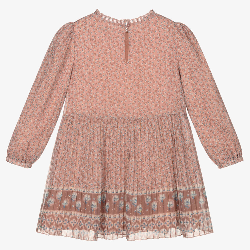 Mayoral-Girls Pink Chiffon Dress | Childrensalon Outlet