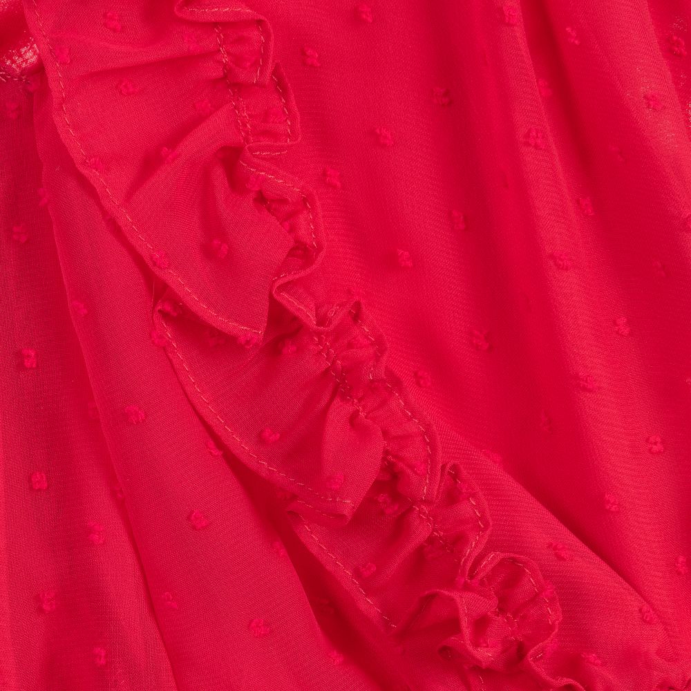 Mayoral-Girls Pink Chiffon Playsuit | Childrensalon Outlet