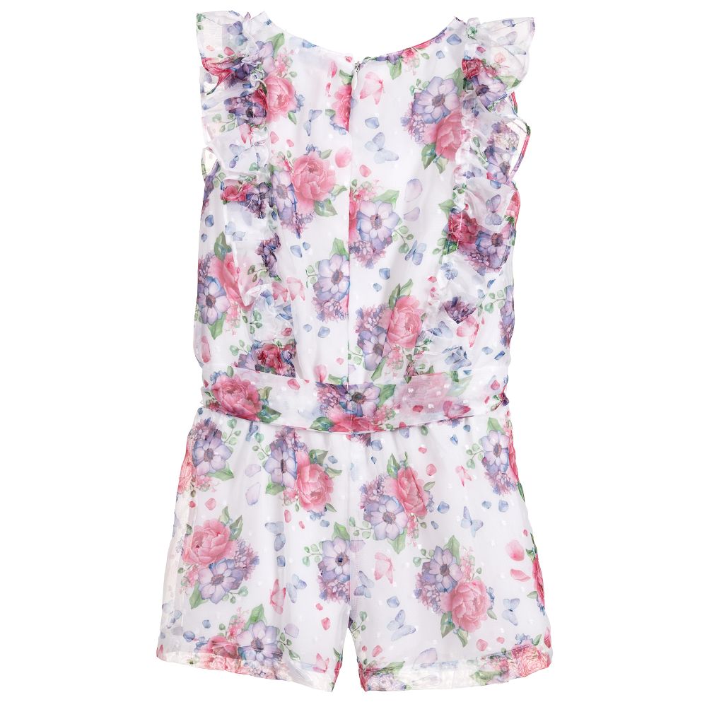 Mayoral-بلاي سوت شيفون لون زهري بطبعة ملونة | Childrensalon Outlet