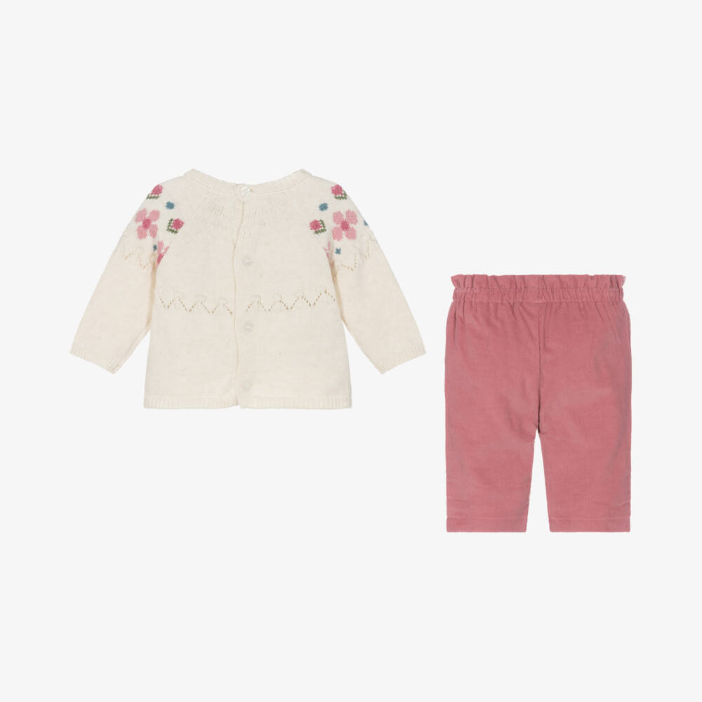 Mayoral Newborn-Girls Pink Corduroy Outfit Set | Childrensalon Outlet