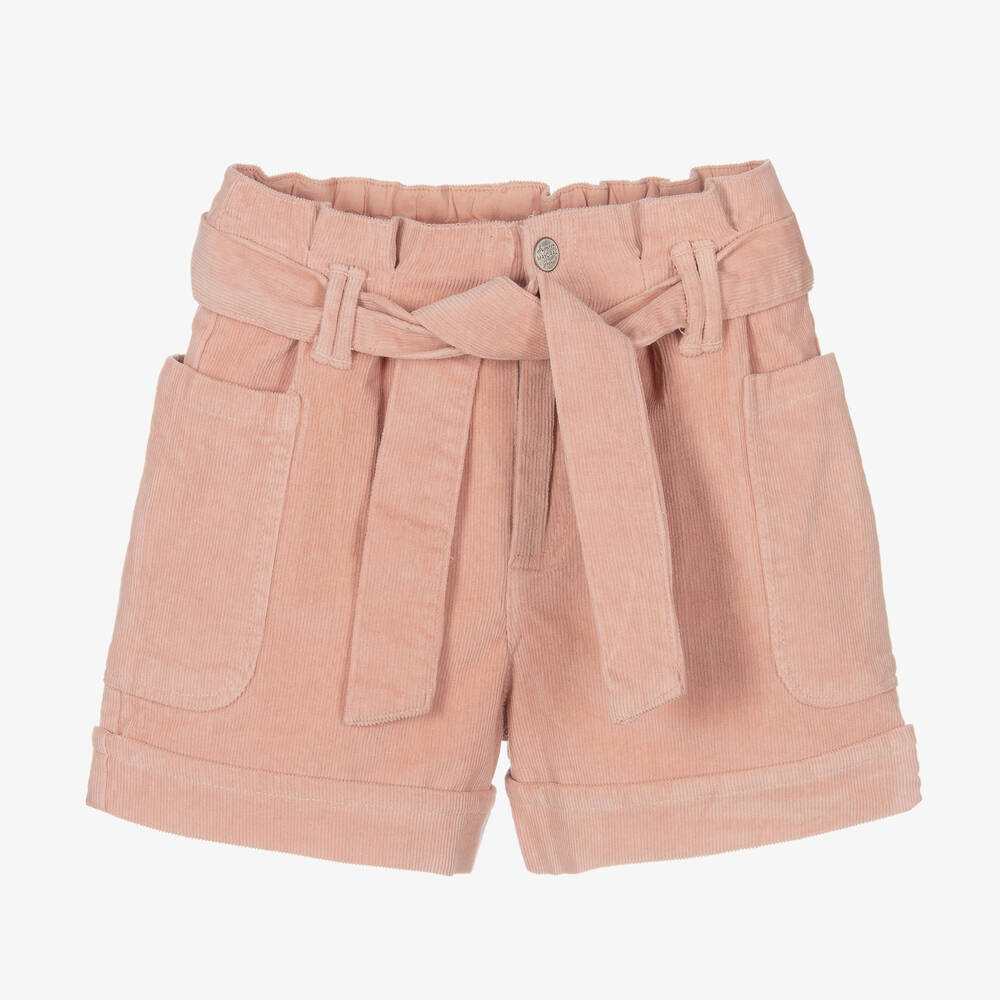 Mayoral - Girls Pink Corduroy Shorts | Childrensalon