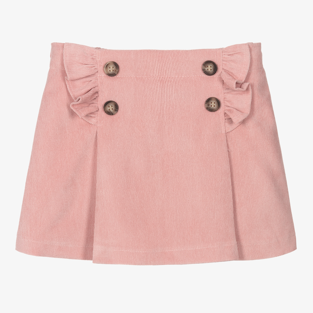 Mayoral - Розовая вельветовая юбка-шорты для девочек | Childrensalon