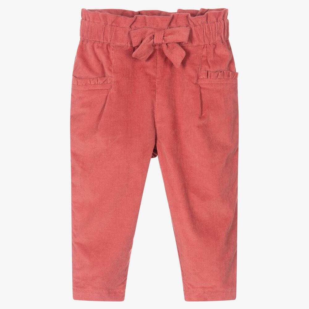 Mayoral - Girls Pink Corduroy Trousers | Childrensalon
