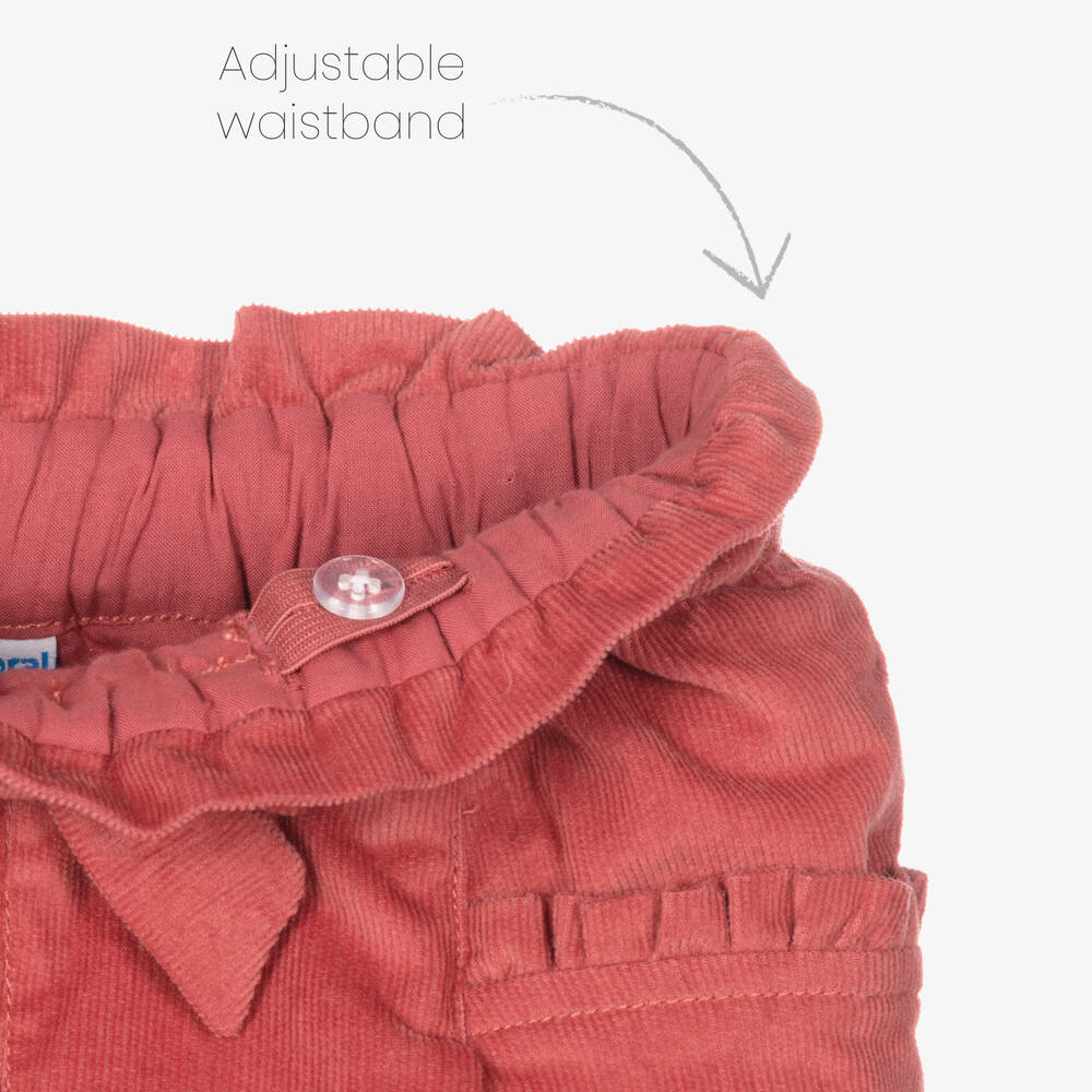 Mayoral-Girls Pink Corduroy Trousers | Childrensalon Outlet