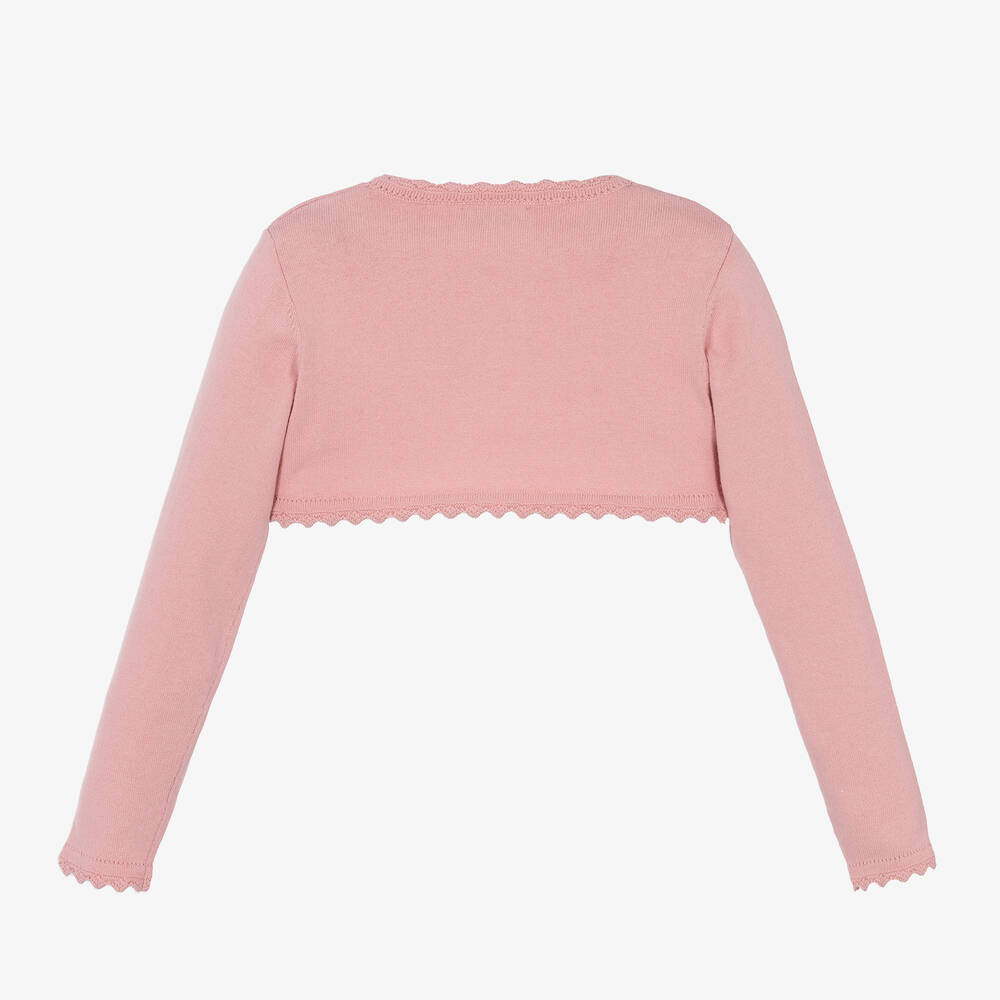 Mayoral Girls Pink Cotton Bolero Cardigan