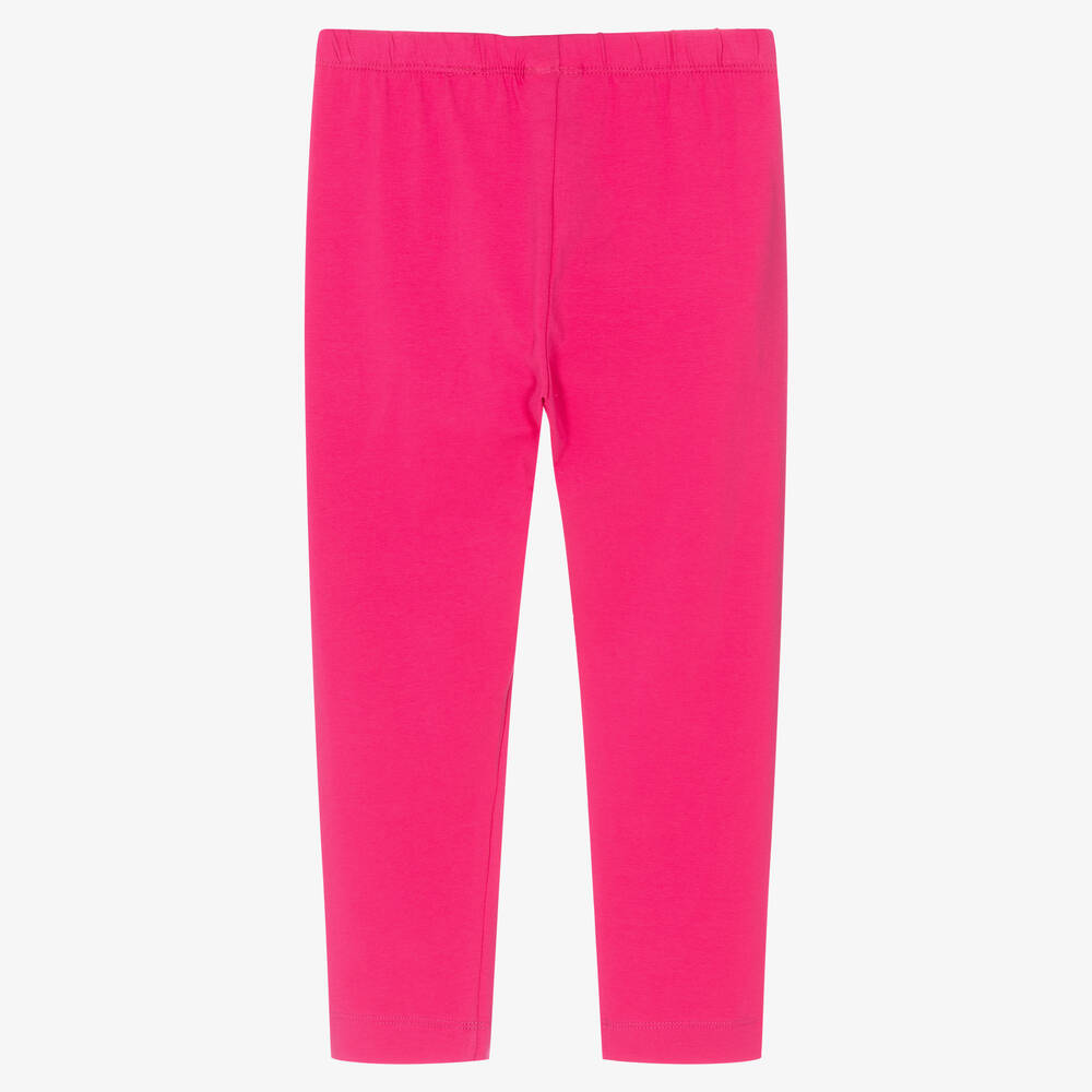 Mayoral-ليقنز  قصير قطن مستدام جيرسي لون زهري فيوشيا للبنات | Childrensalon Outlet