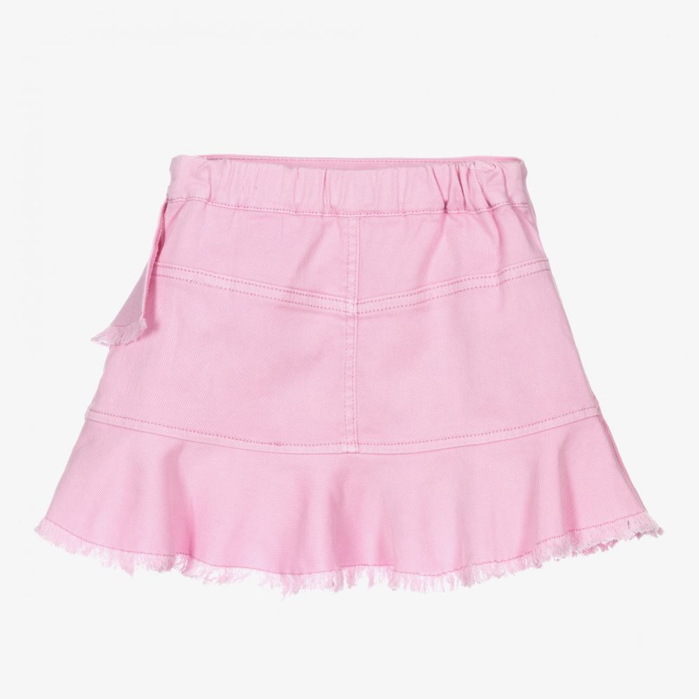 Mayoral - Girls Pink Cotton Denim Skirt | Childrensalon Outlet