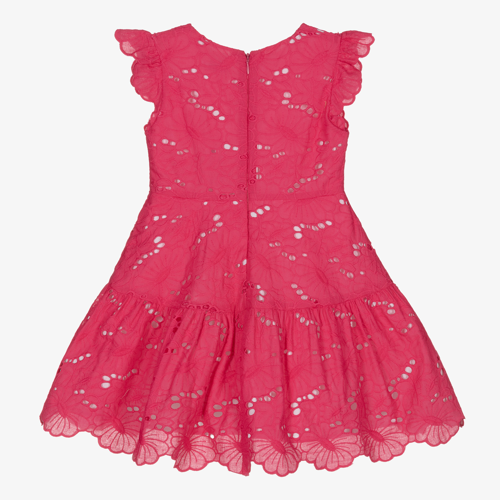 Mayoral-Розовое хлопковое платье для девочек | Childrensalon Outlet