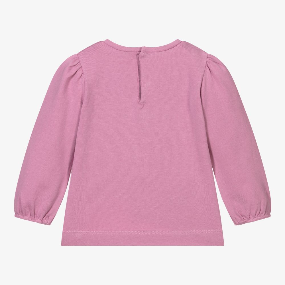 Mayoral-Girls Pink Cotton Jersey Top | Childrensalon Outlet