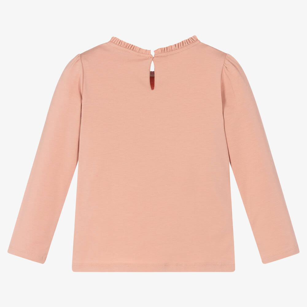 Mayoral-Girls Pink Cotton Jersey Top | Childrensalon Outlet