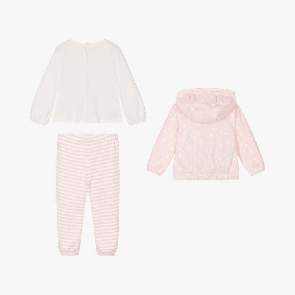 Mayoral Newborn-Girls Pink Cotton Jogger Set | Childrensalon Outlet