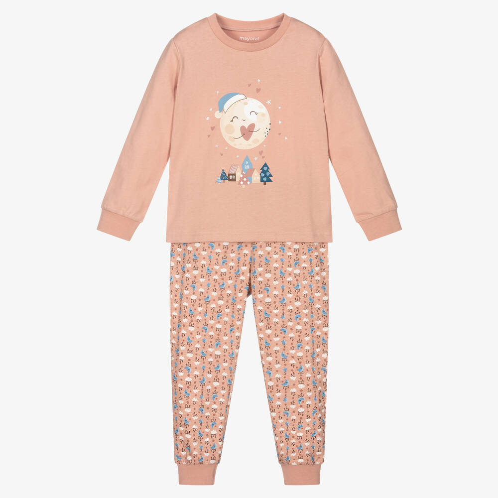 Mayoral - Girls Pink Cotton Pyjamas | Childrensalon