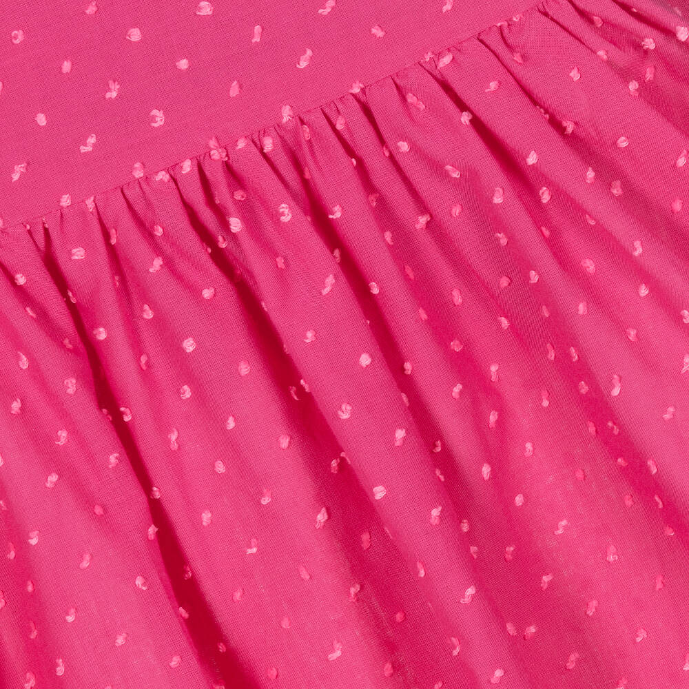 Mayoral-Girls Pink Cotton Ruffle Dress | Childrensalon Outlet