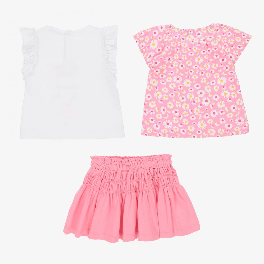 Mayoral-Комплект с розовой хлопковой юбкой для девочек | Childrensalon Outlet