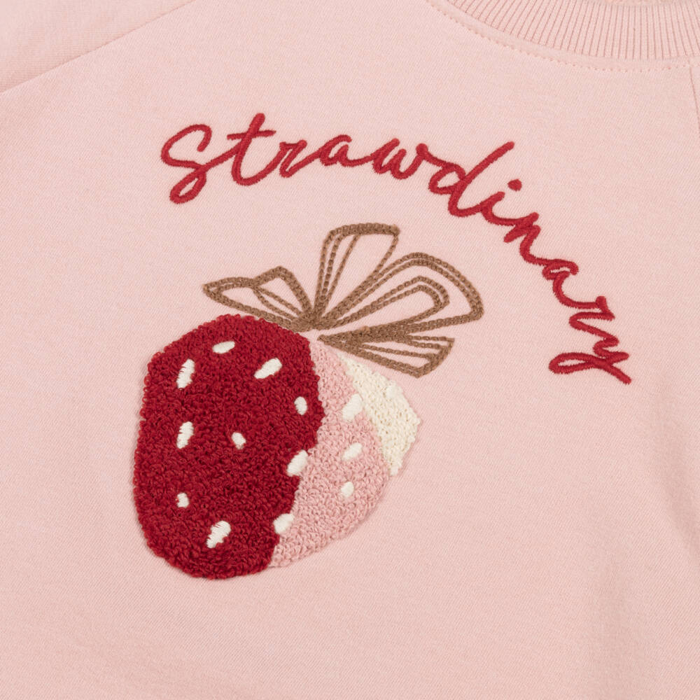 Mayoral-Girls Pink Cotton Strawberry Tracksuit | Childrensalon Outlet