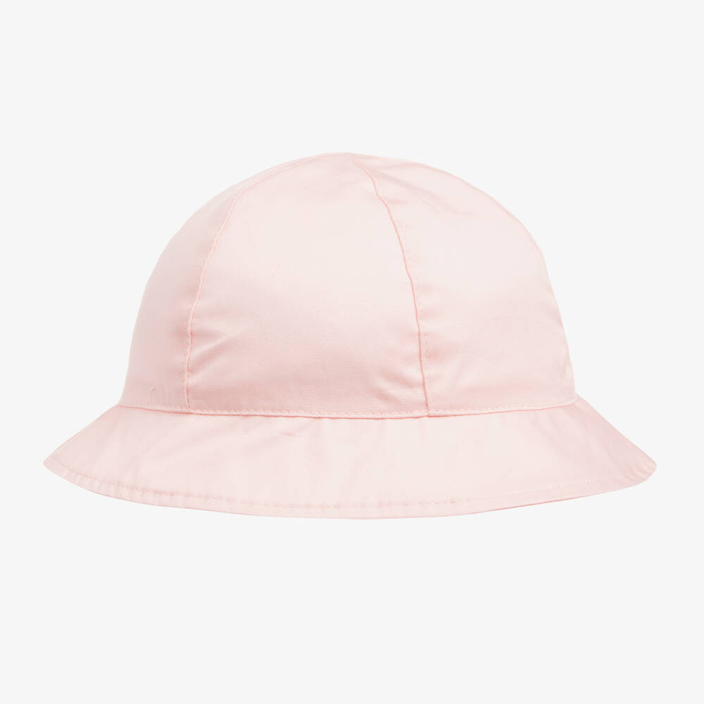 Mayoral - Girls Pink Cotton Sun Hat | Childrensalon