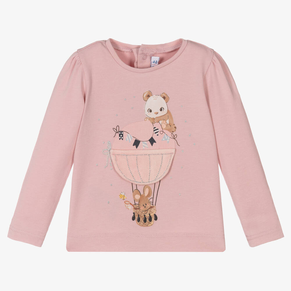 Mayoral - Girls Pink Cotton Top | Childrensalon