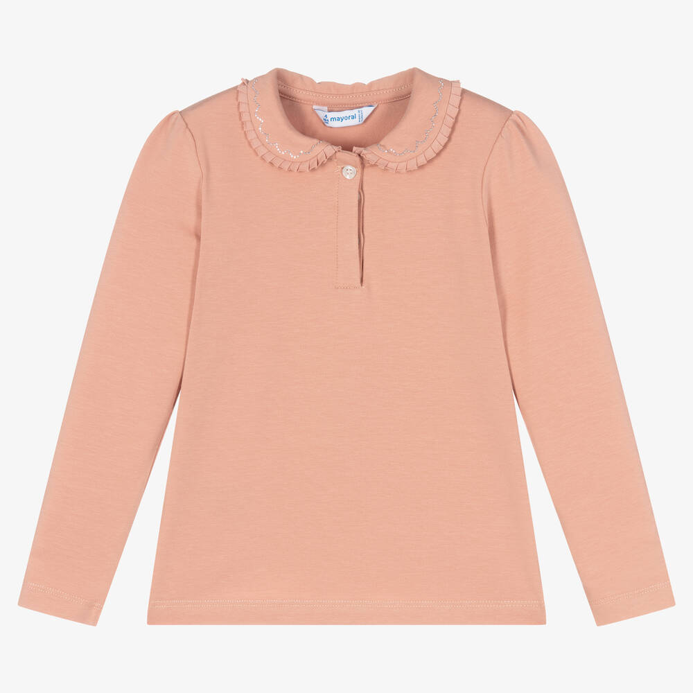 Mayoral - Haut rose en coton Fille | Childrensalon