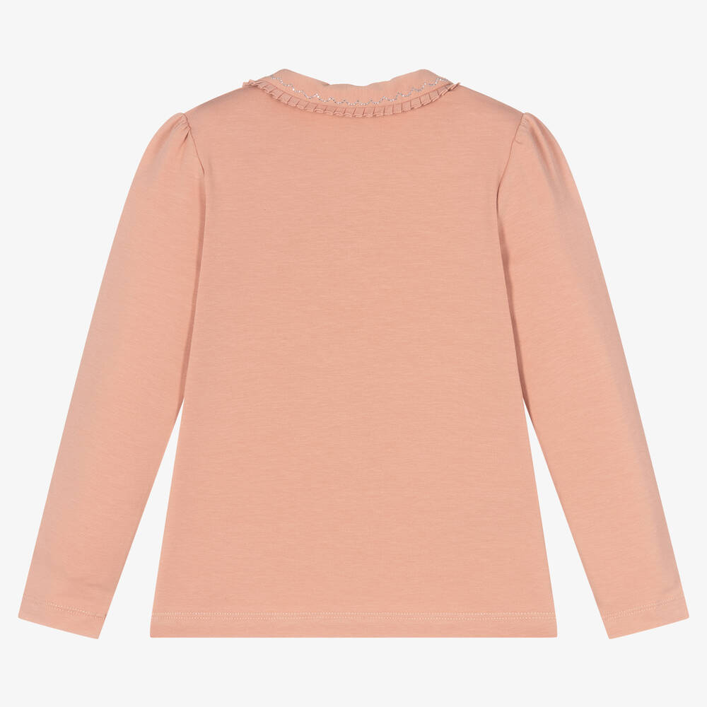 Mayoral-Girls Pink Cotton Top | Childrensalon Outlet