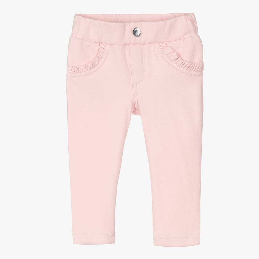 Mayoral - Girls Pink Cotton Trousers | Childrensalon