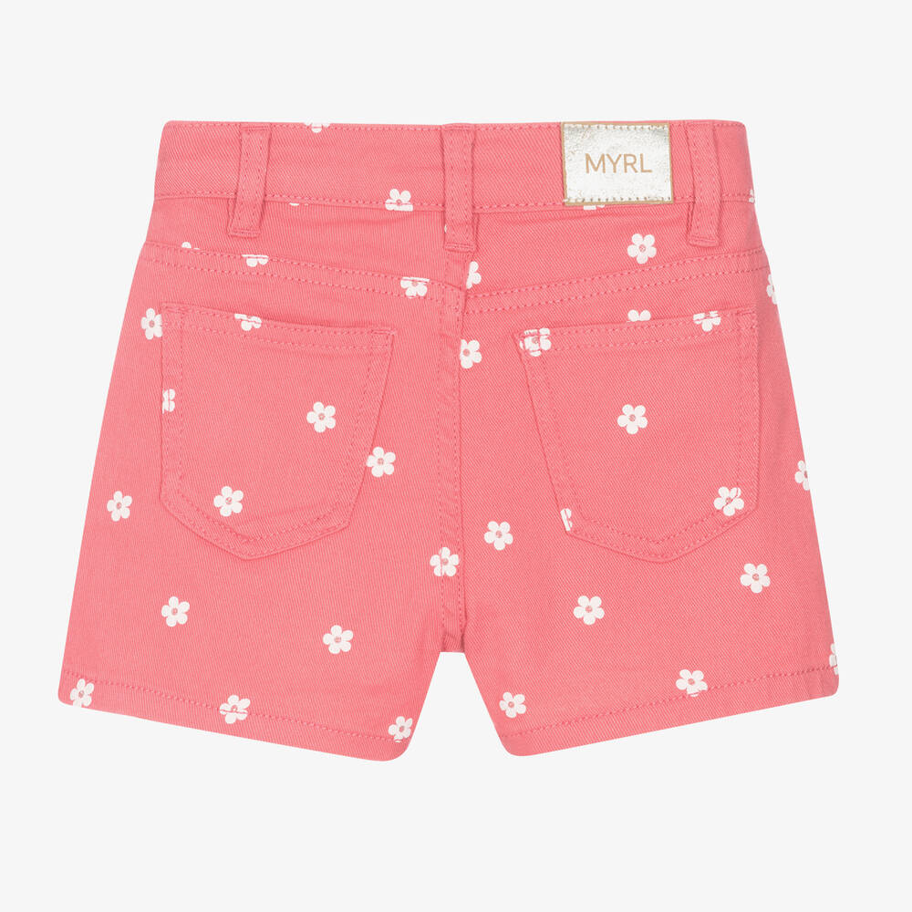 Mayoral-شورت قطن مستدام دنيم لون زهري للبنات | Childrensalon Outlet