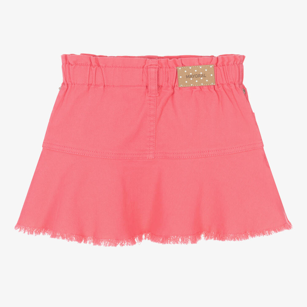 Mayoral-Розовая юбка из хлопкового твила | Childrensalon Outlet