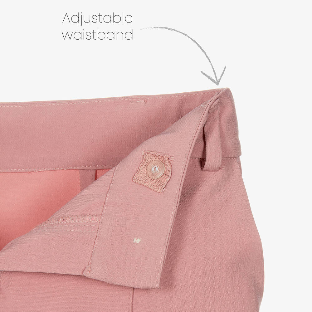 Mayoral-Girls Pink Crêpe Tailored Trousers | Childrensalon Outlet