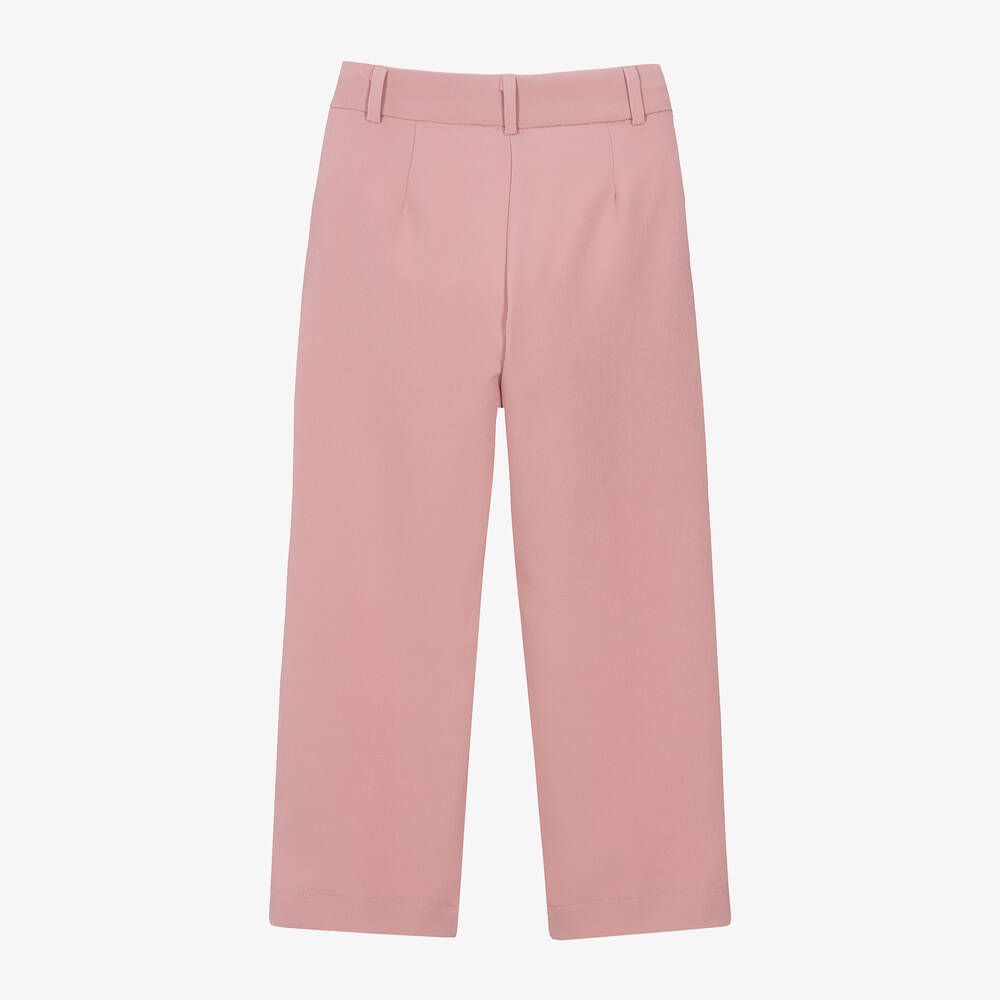 Mayoral-Girls Pink Crêpe Tailored Trousers | Childrensalon Outlet