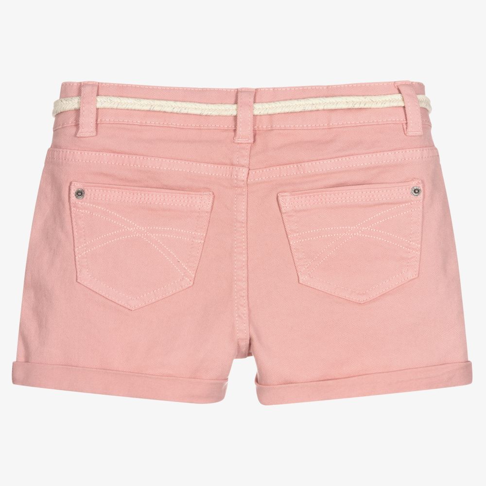 Mayoral Girls Pink Denim Shorts