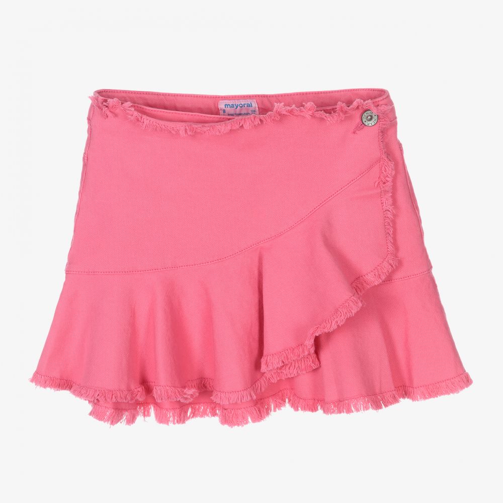 Mayoral - Розовая джинсовая юбка для девочек | Childrensalon