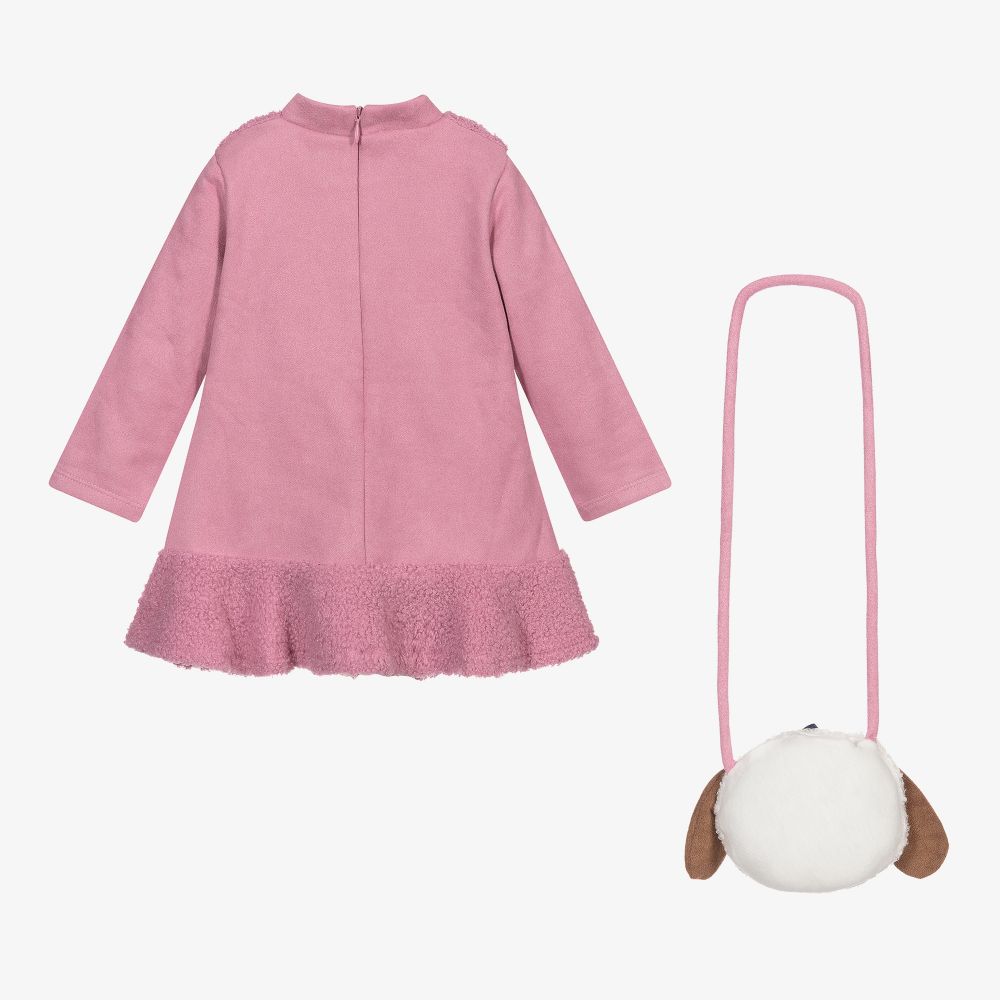 Mayoral-Girls Pink Dress & Bag Set | Childrensalon Outlet