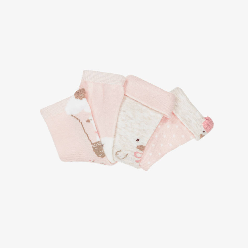 Mayoral Newborn-جوارب قطن لون زهري للمولودات (عدد 6) | Childrensalon Outlet