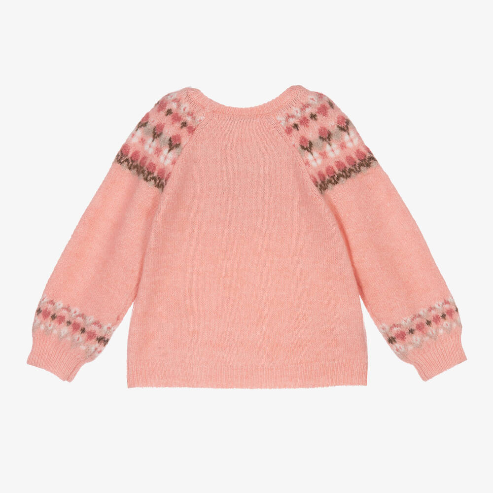 Pink fair isle sweater hot sale
