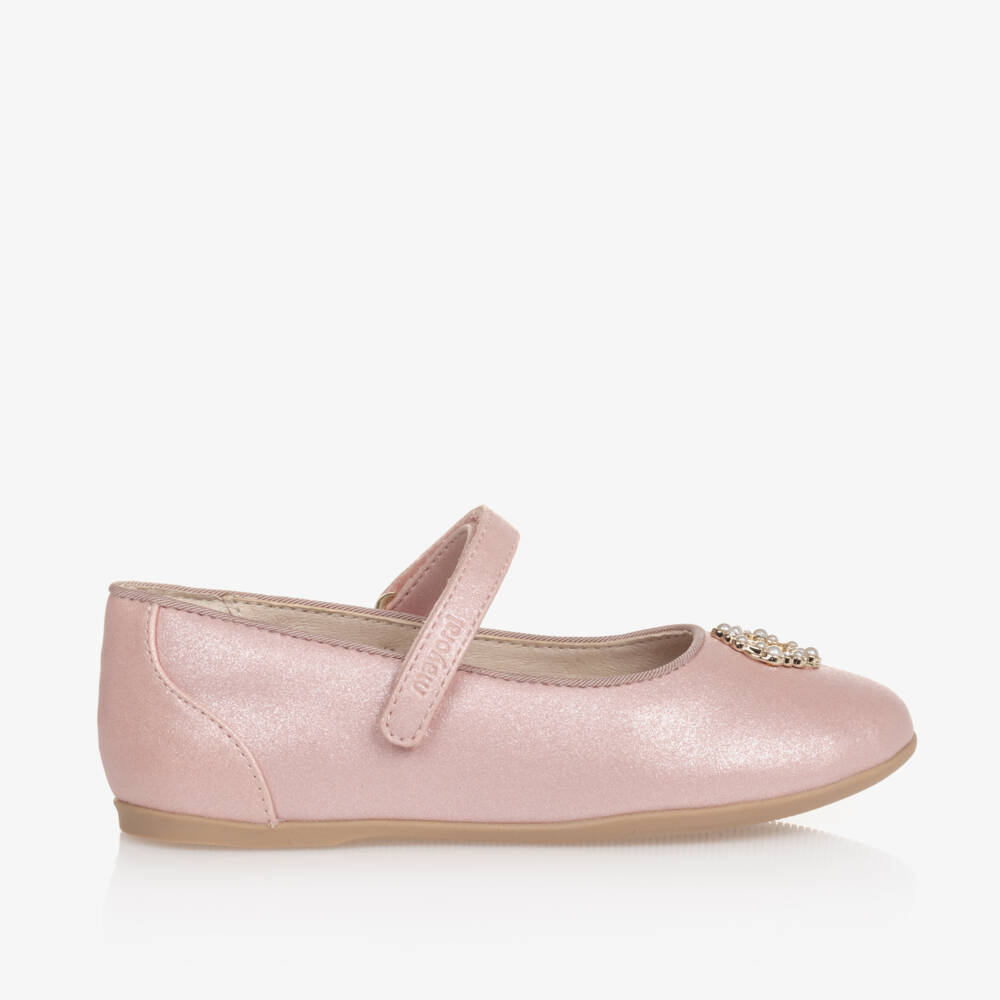 Mayoral-Girls Pink Faux Leather Pumps | Childrensalon Outlet
