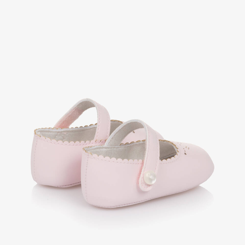 Mayoral Newborn-Girls Pink Faux Leather Walkers | Childrensalon Outlet