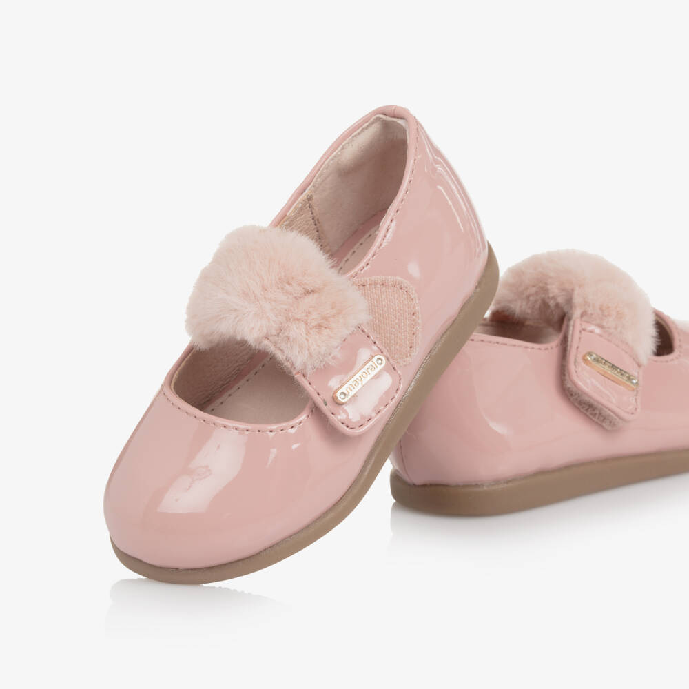 Mayoral-Girls Pink Faux Patent Leather Bar Shoes | Childrensalon Outlet