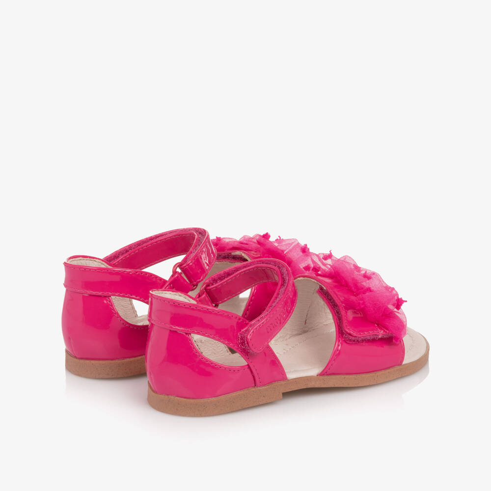 Mayoral-Girls Pink Faux Patent Leather Sandals | Childrensalon Outlet