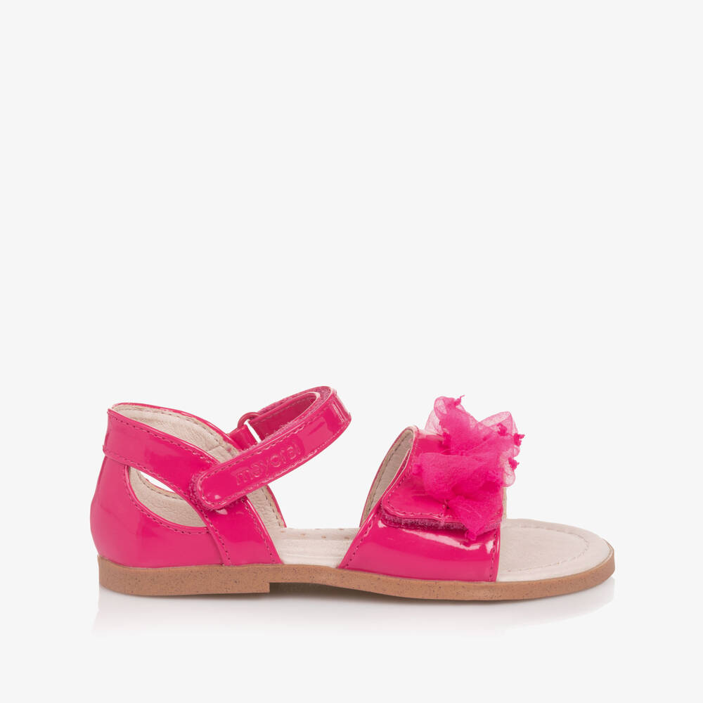 Mayoral-Girls Pink Faux Patent Leather Sandals | Childrensalon Outlet