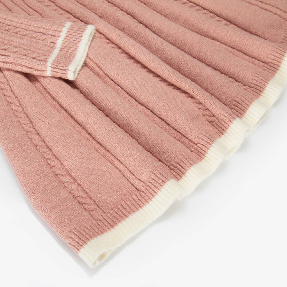 Mayoral-Girls Pink Fit & Flare Knitted Dress | Childrensalon Outlet