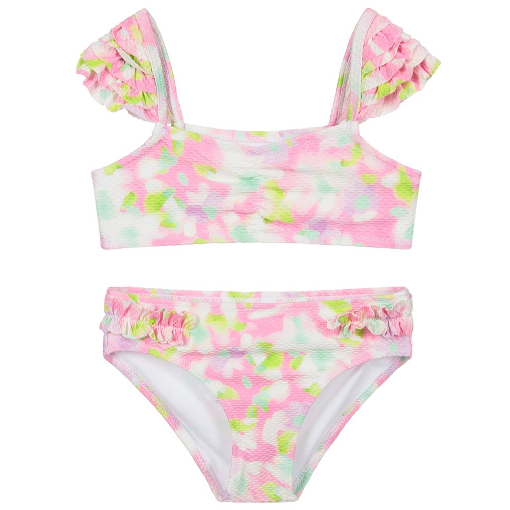 Mayoral - Girls Pink Floral Bikini | Childrensalon