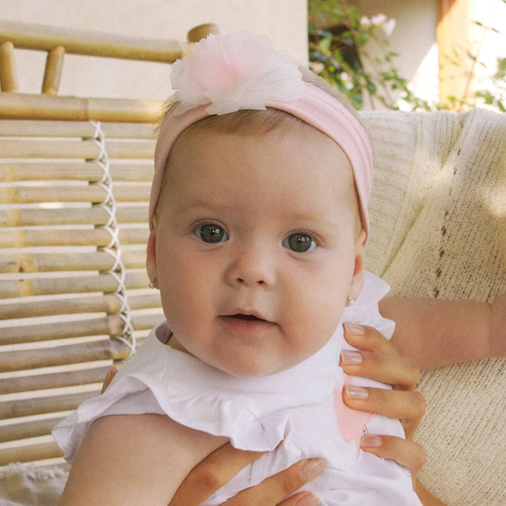 Mayoral Newborn-Girls Pink Floral Charm Hairband | Childrensalon Outlet
