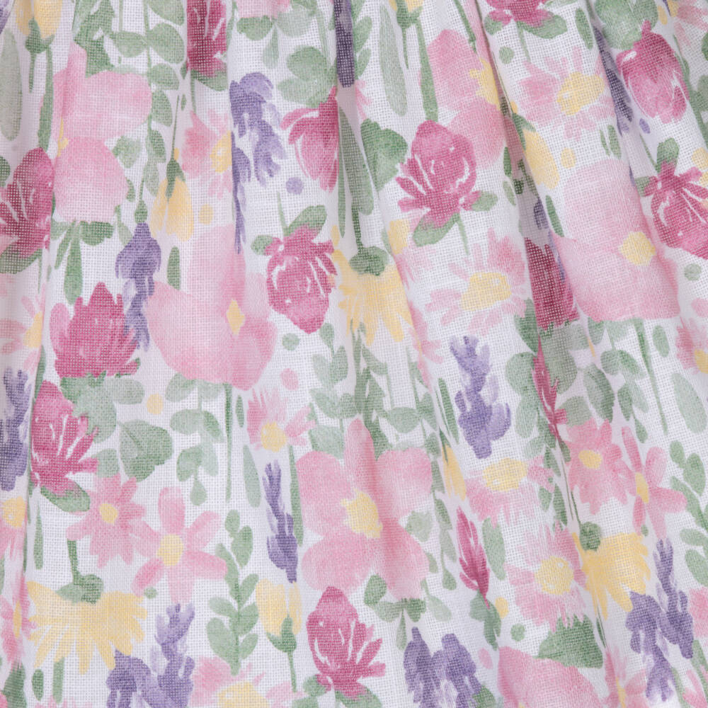 Mayoral-Girls Pink Floral Cotton Muslin Dress | Childrensalon Outlet