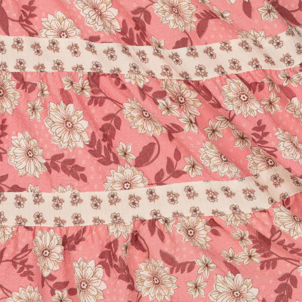 Mayoral-Girls Pink Floral Crêpe Dress | Childrensalon Outlet