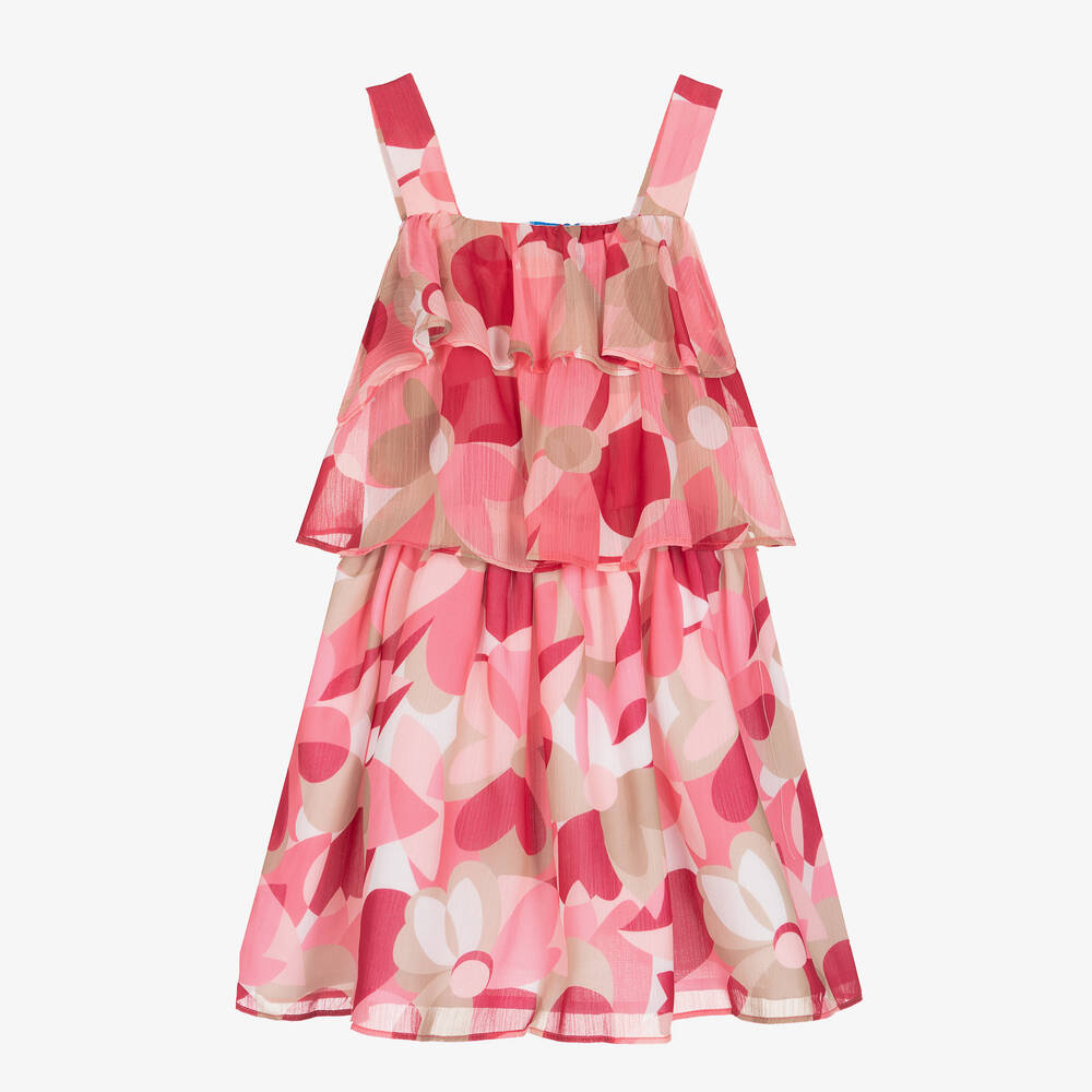 Mayoral-Girls Pink Floral Dress | Childrensalon Outlet